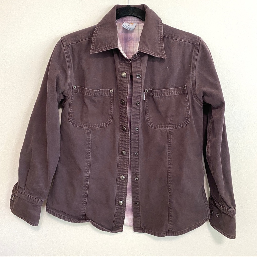Carhartt Women's Button-Down Work Shirt Jacket in Faded Plum